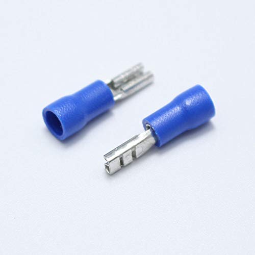 50pcs 2.8mm Crimp Terminal 2.8 Female Pre-Insulated Electrical Connectors for 16AWG - 14AWG Wire /1.5-2.5mm2 Cable IMax=15A VUQLDHAYZ