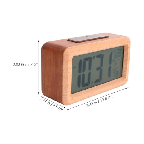 Reloj de escritorio digital en madera para decorar tu oficina 3