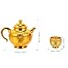 Imagen de MAGICLULU Juego De Tetera De Café Turco: Juego De Té Dorado Con 3 Tazas De Café Hervidor De Agua Jarra De Vino Tetera Árabe Jarra De Leche Taza De Ofrenda Budista Copas Cálices