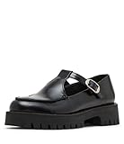 Steve Madden Femme Leona Mocassin, Cuir Noir, 39 EU