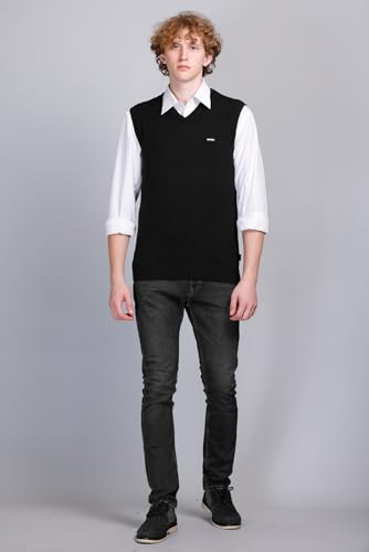 Image of V Neck Cotton Half Sweater for Man Winter Wear - Pullover Sweater for Men