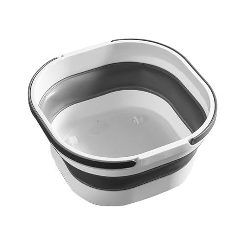 Cubo de fregona, cubo, cubo de limpieza pequeño de 15 litros, cubo de limpieza pequeño, lavabo plegable, lavabo portátil, cubo plegable de silicona