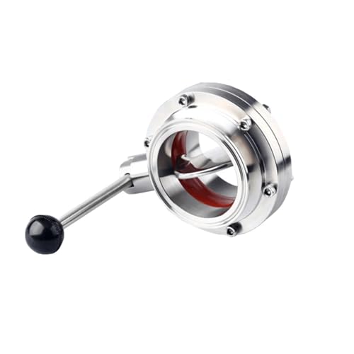 Vanne papillon Tri Clamp en acier inoxydable SS304 avec finition polie et mandrin de serrage