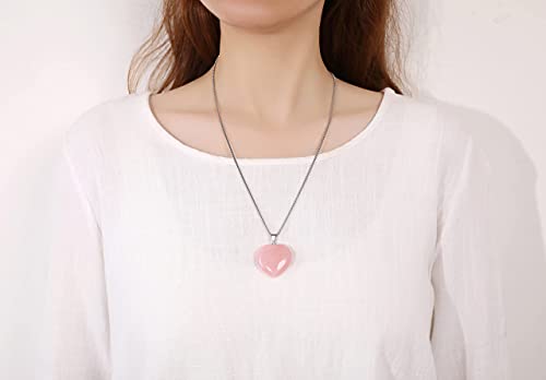 XIANNVXI Colar de coração para presente de Dia das Mães para mulheres, colares de pedra de cristal d
