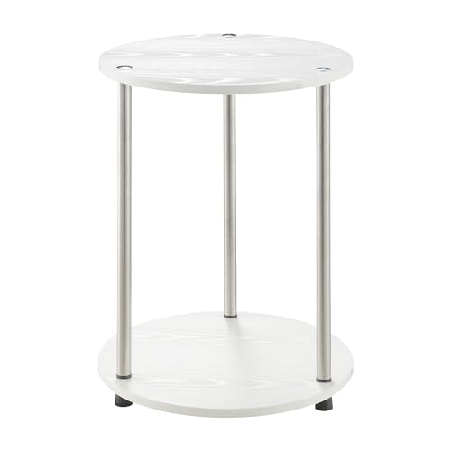 Convenience Concepts Designs2Go No Tools 2 Tier Round End Table