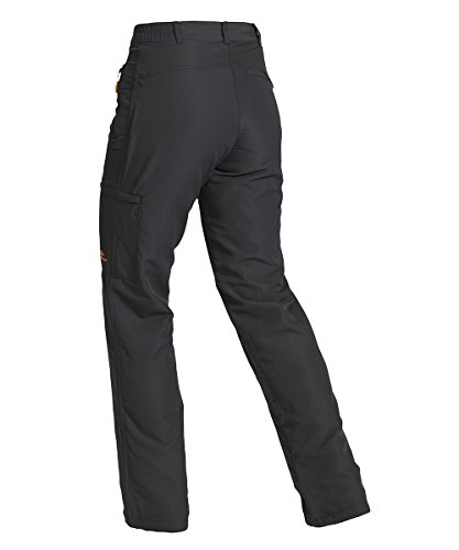 NORDCAP Damen Thermohose, Funktionelle Sporthose in Anthrazit, Wasserabweisende, atmungsaktive Wanderhose, Lange Freizeithose, Gr. 22