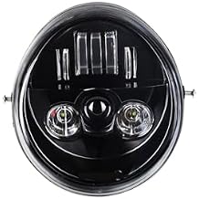 Vrod LED Front Headlight HI/Low Beam Motorcycle Headlamp Compatible With V Rod VRSCF VRSC VRSCR 2002-2017Black