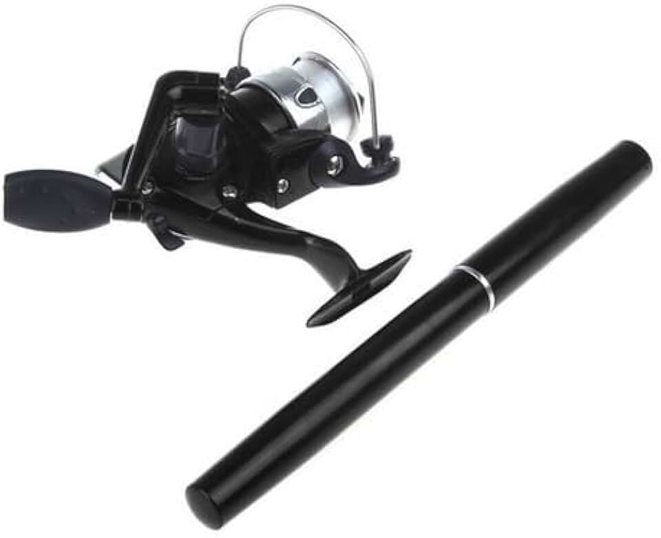 Mini Vara De Pesca Tipo Caneta Pen Com Molinete + Linha
