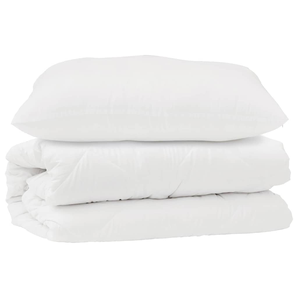 Generico Set di Piumoni con Cuscino 2 PCS Bianco Microfibra,Biancheria,Lenzuola e Coperte,Trapunte e piumini-3376837