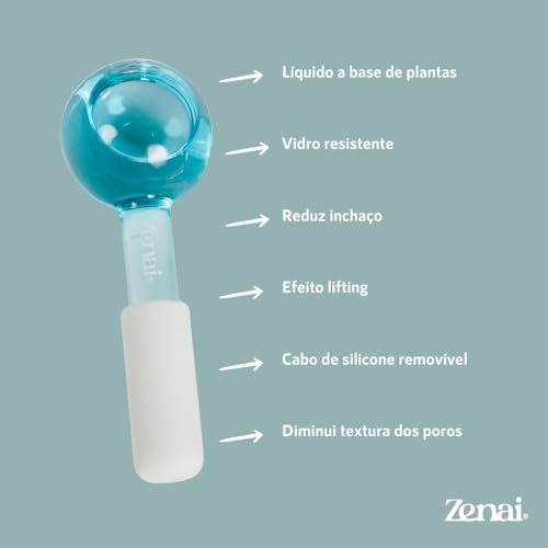 Zenai - Ice Globes Massageador Facial Modelador Massagem Drenagem Linfatica Anti Idade Olheira Incha