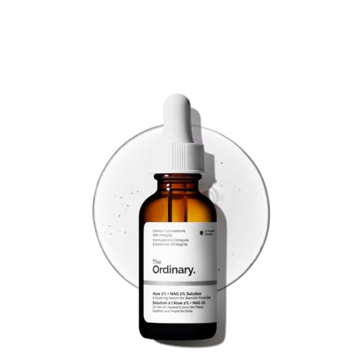 The Ordinary Aloe 2% + NAG 2% Solution, Soothes Skin and Targets Post-Acne Marks, 1 Fl Oz