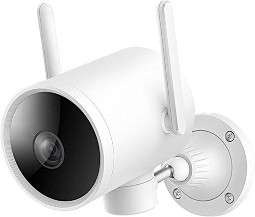 Security Camera Outdoor, IMILAB Surveillance Camera, 3MP IP Camera with Motion/Human Detection, Two-Way Audio, Night Vision, Activity Alert, Dual Antenna, IP66 Waterproof, Cloud/SD Card, EC3, White