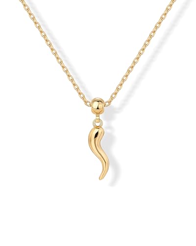 PAVOI 14K Gold Plated Dainty Necklace with Charms - Adjustable Chain Gold Charm Necklace for Women - Small Removable Pendants - Cute Cowboy Boots, Italian Cornicello, Flower, Dragonfly Jewelry Gifts