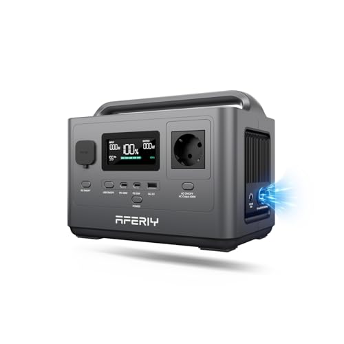 AFERIY AF-P040 400W Tragbare Powerstation, 256Wh LiFePO4 Akku, 1.2h Schnelladung, Zahlreiche Anschlüsse, UPS, Solargenerator für Camping, Notfälle