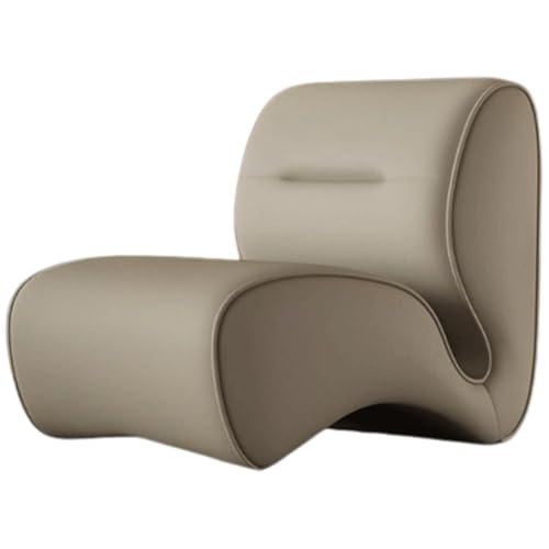 NMVAWIPT Sillón Orejero Compacto De Cuero Sintético Lujo con Estructura Acero Al Carbono For Estudio, Balcón Y Oficina(Gentleman Gray)