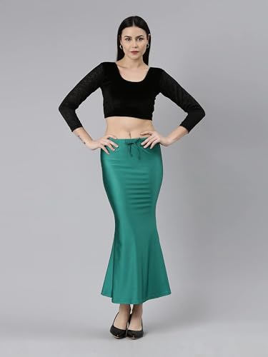 Image of Mehrang Stretchable Shimmer Saree Shapewear Petticoat for Women, Skirts for Women,Shape Wear Dress for Saree