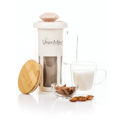 Vegan Milker by Chufamix. utensilio para hacer leches vegetales a partir de cualquier semilla.1 litro en 1 minuto. Mortero de madera