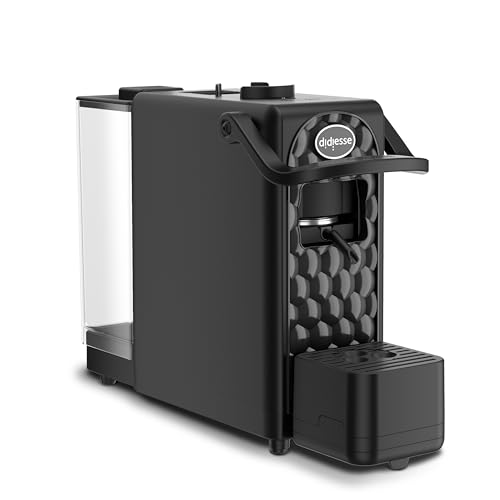Didiesse Macchina Caffè Cialde, Macchina Espresso DarkSide - Caffè Intenso e Aromatico senza rinunciare a Praticità e Design, Serbatoio 1.3 L, Basso Consumo (650W), Compatta e Leggera - Colore Nero