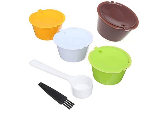 4 Cápsulas Reutilizável Dolce Gusto Recarregável Color + marrom