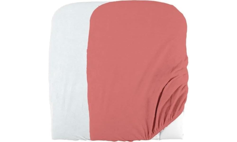 Domiva 2 x 50 x 75cm Terry Cloth Polycotton Changing Mats White Terracotta