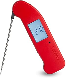 SuperFast Thermapen ONE Thermometer (RED) - Digital Instant Read Meat Thermometer for Kitchen, Food Cooking, Grill, BBQ, Smoker, Candy, Home Brewing, Coffee, and Oil Deep Frying