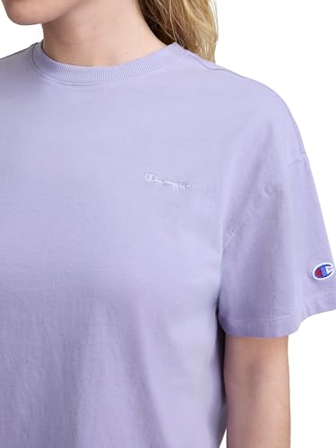 Image of Champion Women's Classic Short Sleeve Graphic T-Shirt, Loose Fit, Script Logo