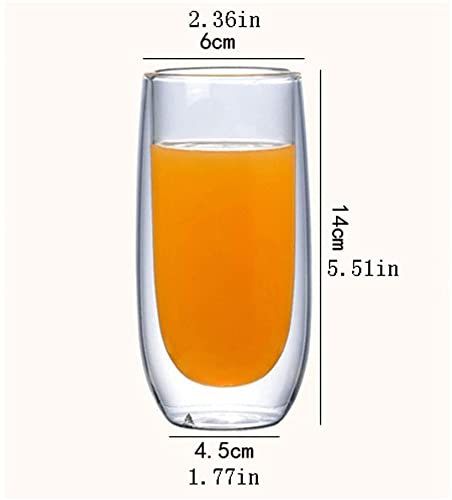 Whiskey Champagne Glasses Water Tumblers Glasses Double Wall Insulated Glass Coffee Cups,Glass Coffee Mug,Tea Cups,Glass Cups,Latte Cups,Beverage Glasses,Clear Wine Glasses,Heat Resistant Wine Glass #TOP1