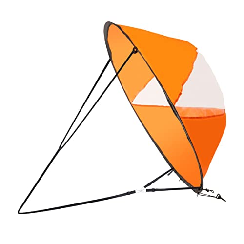 Vela de kayak plegable de PVC de liberación rápida, ventana transparente, kayak a favor del viento, vela de viento, accesorios de kayak portátiles para barcos inflables, kayaks, canoas, kit de vela de