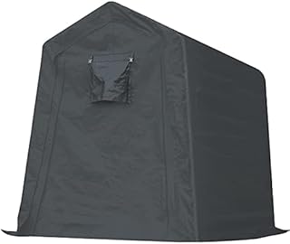 ADVANCE OUTDOOR 6x8 ft Outdoor Portable Storage Shelter Shed with 2 Roll up Zipper Doors & Vents Carport for Motorcycle Waterproof and UV Resistant Anti-Snow Portable Garage Kit Tent, Gray