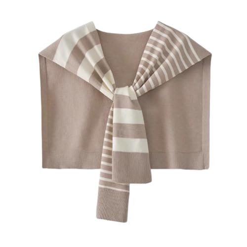 Sweater Shawl Wraps for Women Knitted Knotted Shawls Wrap Casual Striped Scarf Cape Pashmina Shawl Shoulder Top Wrap - Main Image