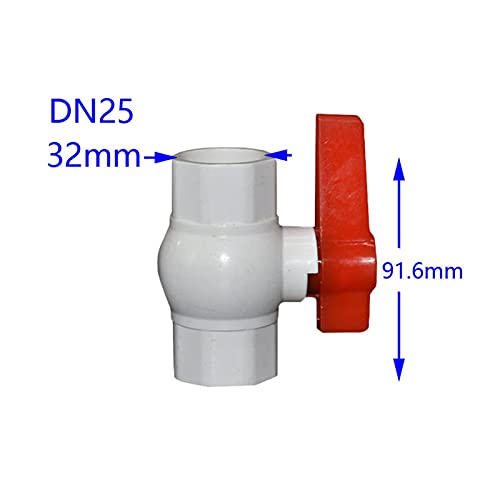 Vanne d'eau PVC DN25x32mm et robinet de tuyau de jardin rapide