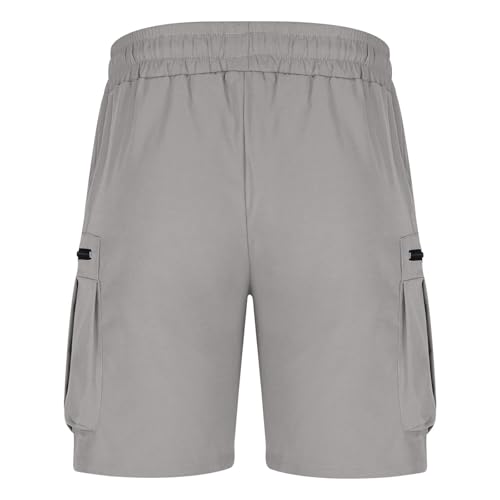 Xiaojmake Mens Cargo Shorts Stretch Board Short Lightweight Hiking Gym Shorts Elastic Waist Casual Short with Zipper Pockets4