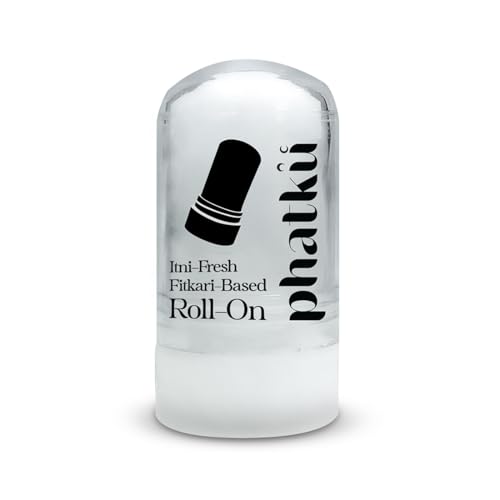 Image of Phatku Fitkari Roll-On Deodorant for Men & Women | Natural Alum Deodorant | Long-Lasting Odor Protection | Underarm Freshness | Skin-Friendly | 90g