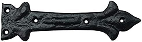 Image of Adonai Hardware Adonijah Aluminium Strap False or Faux or Dummy Hinge Front (6.5 inch x 12 Pack, Matte Black) for Barn Doors, Gates, Kitchen Cabinets, Wooden Box, Furniture, Cedar Chest, Trunks