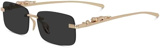 Freddy Mc Stan Rectangular Stylish Sunglasses | Metal Frameless Goggle For Men &amp; Women |100% UV Protection with Frameless ...