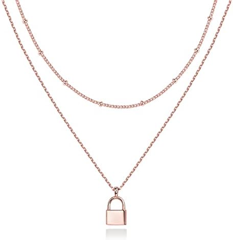 PAVOI 14K Gold Plated Layering Necklaces | Stylish Minimalist Design Pendant Necklaces | Butterfly, Heart, Lotus, Evil Eye, Cross Pendants for Women