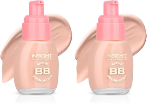 Image of INSIGHT BB Foundation | Medium Coverage|2-in-1 Formula|Hydrating & Long-Lasting | Lightweight Finish for Everyday Use - Rosy Glow - 30ml (Pack of 2)