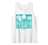 Ce motif vintage Barcelona Espagne surfeur avec palmiers est le cadeau parfait pour les hommes et les femmes.