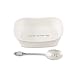 Mud Pie 46000116 Farmhouse Inspired Set with Spoon Vegetable Serving Dish, One size, White