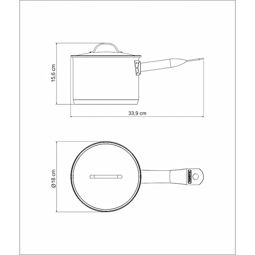 Tramontina 62627/160 Single-Handle Pot, Sauce Pan, Professional 6.3 Inches (16 Cm), Deep Bottom, Stock Pot, 18-10 Stainless Steel, Induction Compatible, Made In Brazil #TOP7