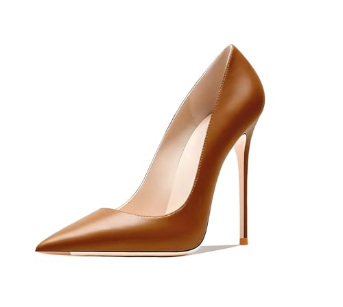 Image of Women's Pointed Toe Shallow Stiletto Heels 4.7 Inch Pumps Wedding Party Banquet Shoes
