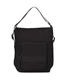 KCB Bolso-Mochila Tape | Versátil y Práctico | Múltiples Bolsillos con Cremallera | Material Resistente | Asas Ajustables | 100% Vegano | Color Negro