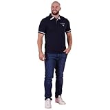 100% Coton Ruckfield - Polo en coton marine en maille piquée avec une coupe droite et un col à revers - Taille xx_l