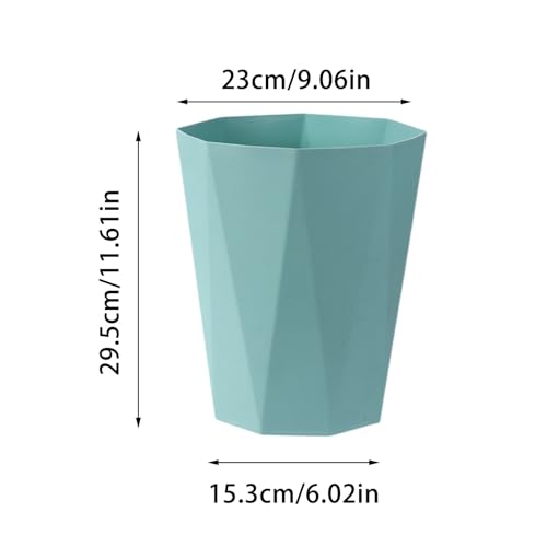 Caneca de basura pequeña de plástico blanca triangular miniatura 7