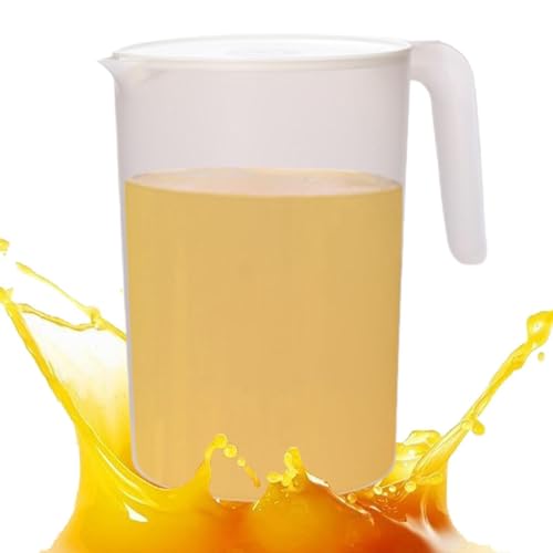 Pichet en plastique avec couvercle 2 l - Avec couvercle - Récipient résistant aux hautes températures - Carafe à eau - Carafe à eau - Pour thé parfumé
