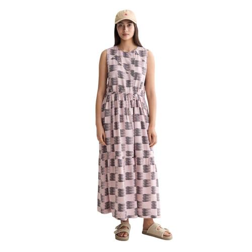 Image of Scotch & Soda Gathered Sleeveless Long Dress 36 Pink