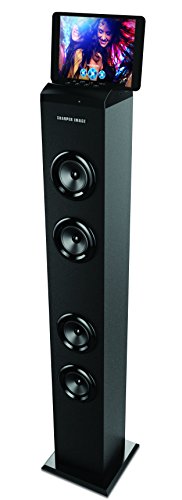 Sharper Image Bluetooth Tower Speaker with A Docking Station & FM Radio, 40