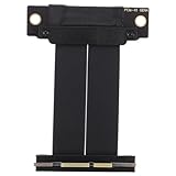 jojofuny Extensor de Adaptador PCI 4.0 Riser - 1 Cable Extensor de Montaje Vertical de GPU de 90 Grados para minería, Tarjetas gráficas, Tarjetas de Sonido y Red