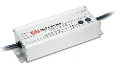 MEAN WELL HLG-40H-12A Class 2 IP65 Enclosed Switching Power Supply, 12VDC, 3330 mA, 40 Watt