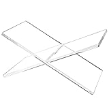 FEMELI Clear Book Holder, Acrylic Book Stands for Cook Book Display,Large Sturdy Open Reading Magzine Holder for Textbook, Bible, Easel in Tabletop and Kitchen